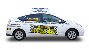 image of eco friendly taxi in sunol by charity cab
