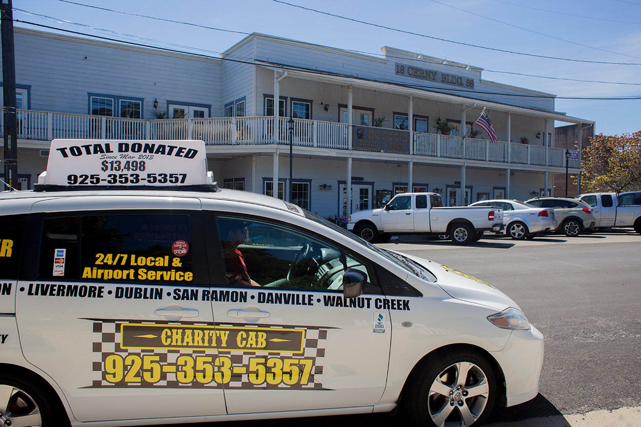 Sunol taxi waiting to pick up a fare.