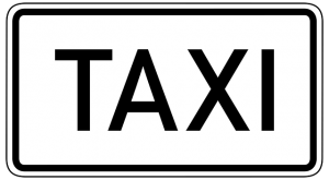 image of sign for taxi in livermore by charity cab