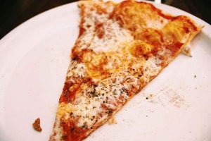 Pleasanton, CA pizza slice from foodie spot Pizza Bello 
